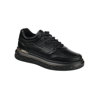 Chaussures décontractées sportives en cuir véritable pour hommes M1008, à lacets, semelle extérieure antidérapante en EVA, noir uni, collection automne/hiver, vente en gros