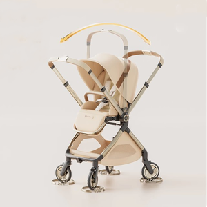 Poussette 3-en-1 de qualité supérieure avec siège auto, landau pliable et léger, poussette de voyage pour les enfants de 3 ans, modèle neuf - Product Image 6
