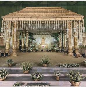 Boda india tradicional Mandap abierto decoración de escenario Venta caliente alta calidad estilo indio del Sur Pilares de fibra Mandapam configuración - Product Image 6