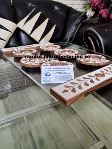 ถาดรองแก้วหกชิ้นสี่เหลี่ยมสำหรับชากาแฟโรงแรมเสิร์ฟในบ้านถาดไม้อะคริลิกขนาดสั่งทำ - Product Image 4