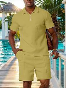 Conjunto de Verano para Hombre, Dos Piezas, Pantalones Cortos y Camiseta, Estilo Urbano Informal, Conjunto de Pantalones y Camiseta para Hombre - Product Image 3