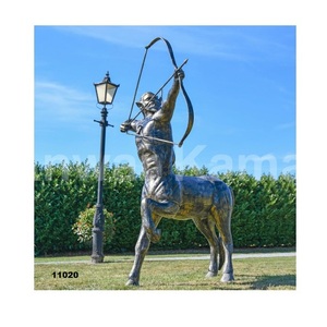 Sculpture de cheval en aluminium argenté robuste de haute qualité avec Sculpture de jardin décorative finie en or brossé pour décor de parc - Product Image 5