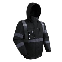 Veste de travail de sécurité réfléchissante pour hommes de haute qualité 100% vestes en polyester vêtements de travail prend en charge la veste de sécurité OEM avec logo personnalisé