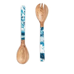 Cubiertos con mango acabado de esmalte negro de diseño único, juegos de cubiertos de cocina, utensilios de cocina decorativos de mesa, cubiertos de madera - Product Image 5