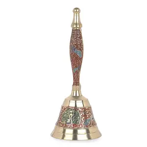 Nuevo tema y aspecto, campana de mano de latón Medieval con adornos, venta de campana personalizada, pared náutica, decoración Vintage, colgante de ancla