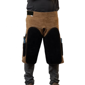 Tablier de maréchal-ferrant personnalisable 100% Chaps en cuir de vachette véritable pour hommes pour l'équitation Logo personnalisé - Product Image 6