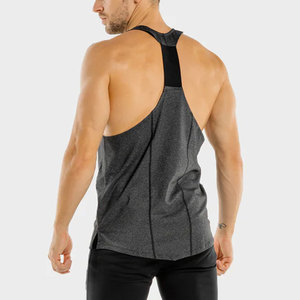 Débardeurs d'entraînement de fitness sans manches pour hommes Stringer de gymnastique en coton à séchage rapide avec conception de bande mince Équipement de sport de musculation - Product Image 2