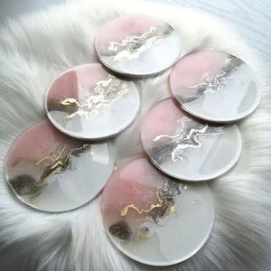 Juego de Posavasos de Primera Calidad para Hotel, Diseño Personalizado con Incrustaciones de Hueso, 10 mm, 30 cm de Diámetro, Estilo Clásico, para Mesa, Café, Cerveza - Product Image 1