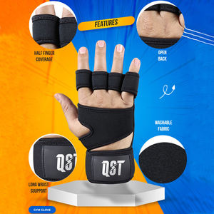 Guantes ventilados de trabajo para gimnasio El mejor material Guantes de levantamiento de pesas de neopreno Entrenamiento de fuerza Ejercicio Push Ups Guante ventilado - Product Image 4