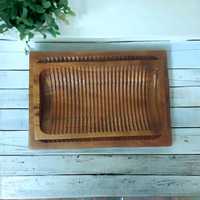 Plateau de service rectangulaire en bois de manguier artisanal, plateau décoratif en bois pour la cuisine, la salle à manger, la décoration de la maison, les mariages, utilisation en gros