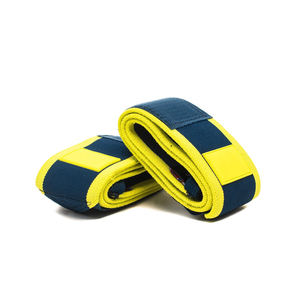 Muñequeras resistentes impresas personalizadas OEM y ODM Soporte de muñeca de levantamiento de pesas amarillo para gimnasio - Product Image 3
