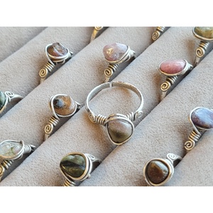 Bohemian Style Gemstone <b>Rings</b> Bezel Setting Inlay Technology for Gift - Product Image 1