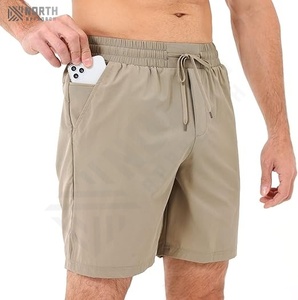 Pantalones Cortos Deportivos Casuales para Hombre, de Secado Rápido, Cintura Elástica, para Gimnasio, Entrenamiento, con Bolsillos con Cremallera, Lisos, para Correr - Product Image 4