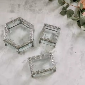 Caja de Joyería Decorativa para el Hogar, Mini, de Latón y Cristal Transparente, Ecológica, Elegante y de Lujo, Hecha a Mano, con Tamaño Personalizable - Product Image 2