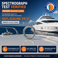 Acier inoxydable 316 Marine Anneau Rond 6x40mm Gréement Câble Sac Chien Cheval Pet Matériel Navire Yacht Bateau Matériel Accessoires
