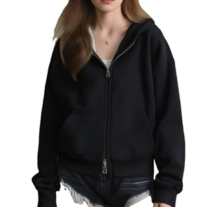 Disponible dans toutes les couleurs, sweat-shirts à fermeture éclair pour femmes, personnalisez votre propre design, vente en gros de sweat-shirts à fermeture éclair - Product Image 3