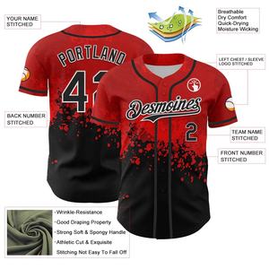 Uniforme de Béisbol de Buena Calidad, Nuevo Diseño, 100% Poliéster, Antibacteriano, Secado Rápido, Anti-UV, Personalizado para Equipos, Venta al Por Mayor - Product Image 2