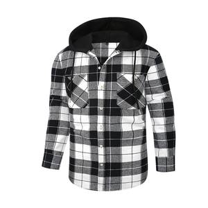 Ropa de invierno Sudaderas Ropa con capucha camisas de manga larga para hombres suave casual suave diseñador streetwear tops tendencia camisa a cuadros - Product Image 4