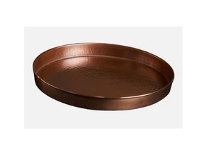 Bandeja de servicio de cobre de Mejor Diseño de lujo, bandeja de Metal de cobre para alimentos de frutas secas para el hogar, producto sin pulir, diseño superior - Product Image 1