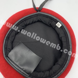 Unisex Premium Quality Red Wool <b>Beret</b> Cap Customizable Insignia Professional/Casual Headwear for Daily Sports Formal Beach - Product Image 5