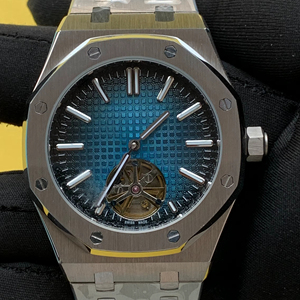 Popular reloj de pulsera analógico automático mecánico de acero inoxidable con esfera azul de 41mm para hombres, moda deportiva al precio más bajo - Product Image 1