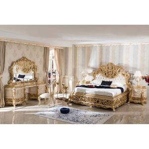 Cama francesa antigua clásica-Caoba dorada-86 - Product Image 3