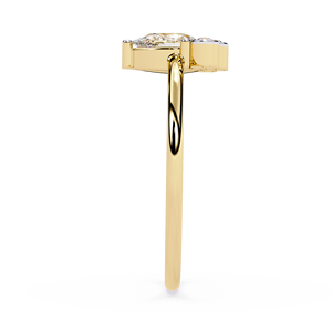 Bague en diamant taille poire de 0,35 carat certifiée GIA en or 14k 18k, pierre naturelle élégante, cadeau de fiançailles pour femme - Product Image 4