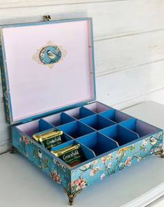 DECORATIVE DESGIAN NATURAL WOODEN Premium Printed Home Wooden Tabletop Spice Box With Separate Compartments for Spices and - Product Image 3