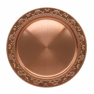 Assiettes rondes en acier galvanisé argenté en gros, vaisselle en métal, décoration de table pour les banquets de mariage et la décoration de la maison, en vente - Product Image 5