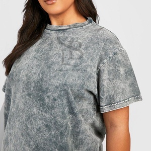 Camiseta unisex con lavado ácido, pantalones cortos, último diseño, Jersey de algodón 100%, decoración de logotipo de alta calidad, colección de otoño, transpirable - Product Image 3