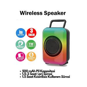 RGB illuminato Mini altoparlante Bluetooth suono bomba lettore musicale altoparlante USB/scheda SD/Radio FM