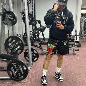 กางเกงขาสั้นลายตาข่ายขาสั้นสำหรับผู้ชายกางเกงขาสั้นผ้าตาข่ายพิมพ์ลายฮิปฮอปแฟชั่นใหม่ฤดูร้อน - Product Image 3