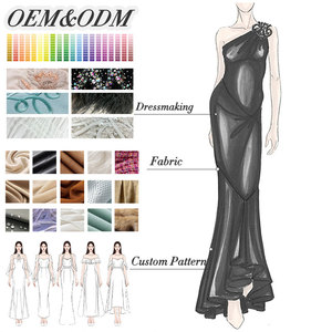 Vestido farol de estilo corte elegante para mujer al por mayor, faldas de manga larga con cintura ceñida, cuello alto, tela de encaje, vestidos encantadores - Product Image 2