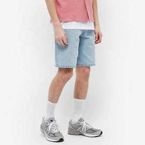 Short en denim 100% coton pour homme personnalisé OEM Style décontracté 5 poches avec boutons rivets et fermeture à la taille élastique - Product Image 4