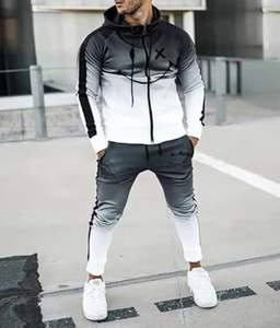 Conjunto Deportivo de Dos Piezas para Hombre, Diseño Moderno, Logotipo Personalizado, Transpirable, Chaqueta y Pantalones de Forro Polar para Invierno - Product Image 1