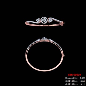 Bracelet pour femme en or 14 carats avec diamants naturels 1,19 carat, couleur EF, taille brillant, clarté VVS VS, certifié IGI, luxe élégant et raffiné - Product Image 3