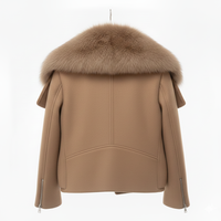 Mocha – Manteau d'hiver réversible en laine d'oie pour femme, épais, écologique, coupe-vent, imperméable, respirant, séchage rapide, avec pompons en fourrure