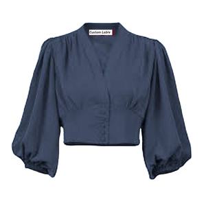 Camisetas de manga corta para mujer, a la moda ropa personalizada, fabricación a granel en la India - Product Image 5