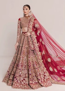 -NEW----LATEST---BEAUTIFUL--BRIDAL---<b>TOP</b> WITH LEHENGA--Dress with Embellished in Crystal Glass Beads Stone Work <b>for</b> Wedding=2021 - Product Image 6