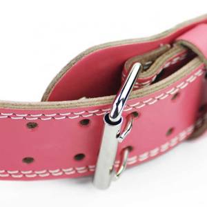 เข็มขัดยกน้ำหนักหนังวัวสีชมพูสำหรับผู้หญิงปรับแต่งได้ปรับแต่งได้ปรับแต่งได้ - Product Image 6