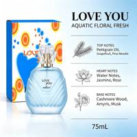 Morakot en stock, Love You, logo OEM personnalisé, marque personnalisée, vente en gros, parfum pour femme EDP floral boisé 75 ml