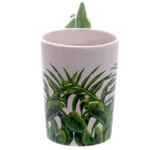 Taza Moderna con Diseño 3D de Rana, Apta para Lavavajillas y Microondas, de Cerámica, con Tapa para Bebidas Calientes, 400 ml - Product Image 5