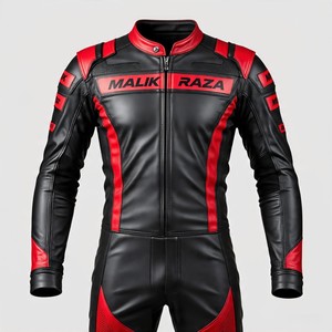 Combinaison de course de moto Thrills à grande vitesse en cuir respirant et durable avec panneaux perforés Design personnalisé Plus Size Option - Product Image 4