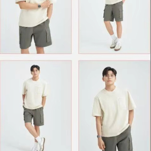 กางเกงขาสั้นลมผู้ชายที่มีการออกแบบกระเป๋ากล่องวัสดุผ้าลม - Product Image 1