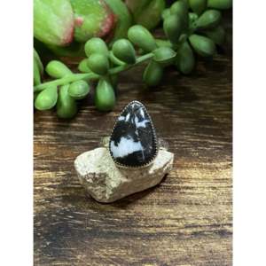 Navajo Handmade White Buffalo Turquoise Sterling <b>Silver</b> <b>Ring</b> Size 6.5 <b>for</b> <b>Men</b> - Product Image 1