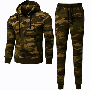 Conjunto Deportivo para Hombre, Talla Grande, Sudadera con Capucha y Pantalones Deportivos, Ropa Deportiva para Gimnasio, Entrenamiento, Ropa de Calle, Transpirable, para Fitness - Product Image 1