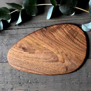 Ensemble de plateaux en bois élégant en matériau perlé Plateaux de service uniques pour la cuisine, le café et la décoration intérieure-Comprend du fromage pour les biscuits - Product Image 2