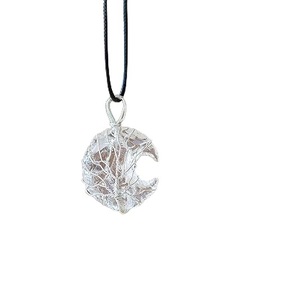 Top Quality With Great Quality Natural Stone <b>Clear</b> Quartz Carved Moon Shape Wire <b>Wrapped</b> Pendants For Jawellery And Gift On Sale - Product Image 2