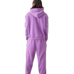 Trendy Baggy Oversized Mens Winter Tracksuit Regular Fit Two Piece <b>Hoodie</b> and Jogger Set Custom Logo 100% Cotton Wholesale - Product Image 5