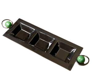 Plateau et plat écologiques en acier inoxydable au design de belle feuille allant au lave-vaisselle pour servir des chocolats et des desserts - Product Image 4